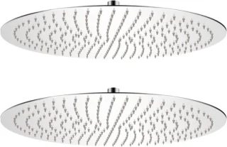 Regendouchekop set - RVS - Ø 50 cm - zilver
