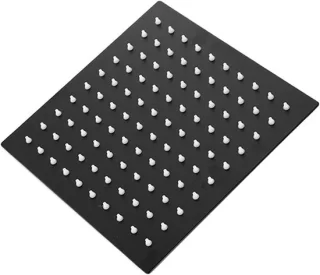 Regendouchekop Spa 8 inch zwart geplateerd standaard fitting