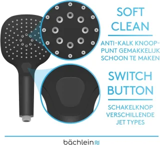 Regendouchekop Universeel Zwart