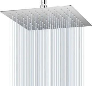 Regendouchekop vierkant 10 inch chroom