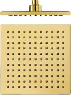 Regendouchekop vierkant 20 cm goud ABS