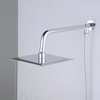 Regendouchekop vierkant 20,3 cm verchroomd