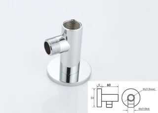 Regendouchekop vierkant 20,3 cm verchroomd
