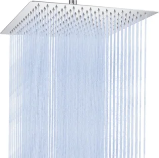 Regendouchekop vierkant 20x20 cm chroom