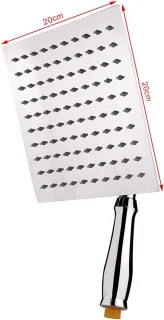 Regendouchekop vierkant 20x20 cm RVS