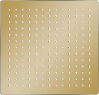 Regendouchekop vierkant 25x25 cm goudkleurig RVS