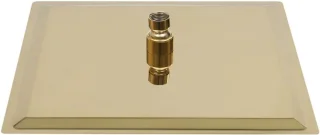 Regendouchekop vierkant 25x25 cm goudkleurig RVS