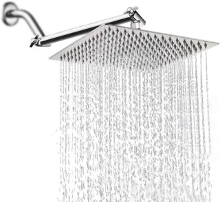 Regendouchekop vierkant 30 cm chroom