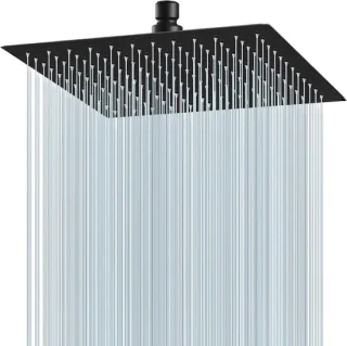 Regendouchekop vierkant 30 cm mat zwart