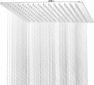 Regendouchekop vierkant 30x30 cm RVS 304