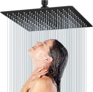Regendouchekop vierkant 30x30cm (12 inch) van RVS