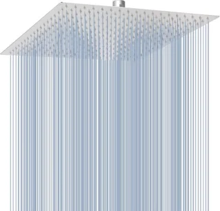 Regendouchekop Vierkant 40 cm - Geborsteld nikkel