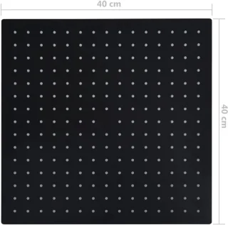 Regendouchekop vierkant 40x40 cm zwart RVS