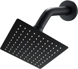Regendouchekop vierkant - 6 inch - mat zwart
