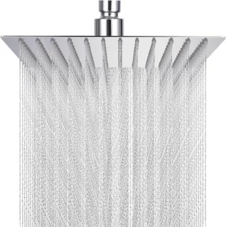 Regendouchekop vierkant inbouw 30x30 cm zilver