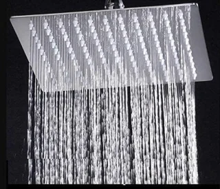 Regendouchekop vierkant - overhead douche - roestvrij staal - 30 x 30 cm - chroom