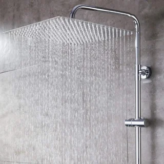 Regendouchekop vierkant plafond 40.6 cm chroom