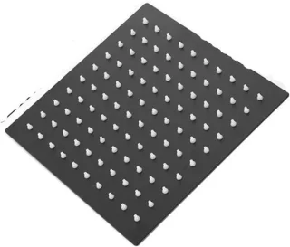 Regendouchekop vierkant rvs 8 inch zwart