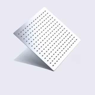 Regendouchekop wandmontage rvs 20 cm chroom vierkant en rond