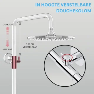 Regendouchekop Zilver Zonder Kraan