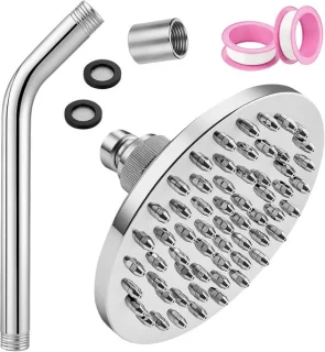 Regendouchekopset met verlenging 8 inch