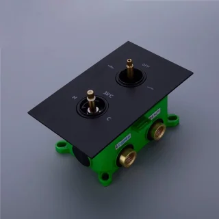 Regendouchekraanset plafondmontage mat zwart