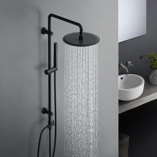 Regendoucheset 92 cm douchestang ronde bovenhoofddouche