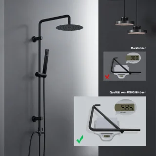 Regendoucheset 92 cm douchestang ronde bovenhoofddouche