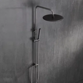 Regendoucheset Gunmetal Grijs
