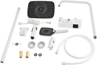 Regendoucheset Inbouw RVS Wit Met Handdouche