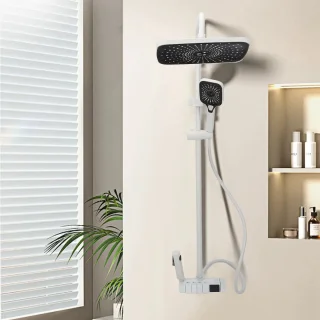 Regendoucheset Inbouw RVS Wit Met Handdouche