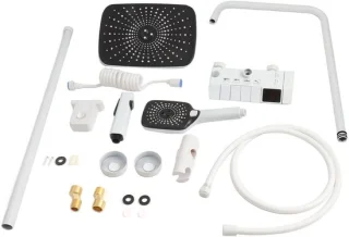Regendoucheset Inbouw RVS Wit Met Handdouche