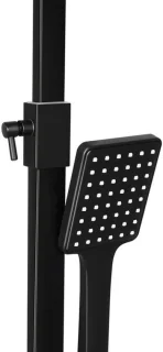 Regendoucheset mat zwart - vierkante douchekop van 30 cm