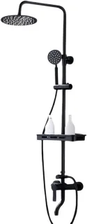 Regendoucheset messing douchesysteem 8 inch zwart
