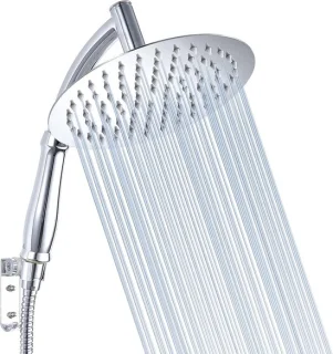 Regendoucheset met handdouche chroom 203 cm