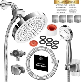 Regendoucheset met handdouche en 70-inch slang