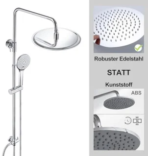 Regendoucheset met handdouche en douchestang