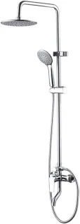 Regendoucheset met kraan 20 cm chroom