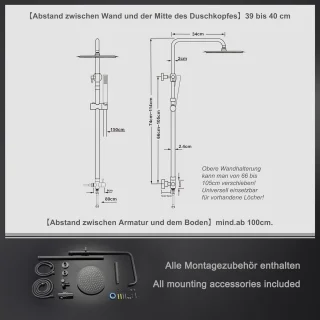 Regendoucheset RVS