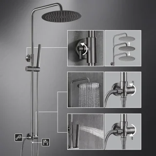 Regendoucheset RVS