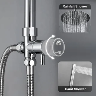 Regendoucheset RVS Ø30 cm met stang