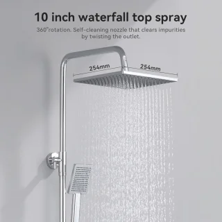 Regendoucheset Vierkante Douchekop 25x25 cm