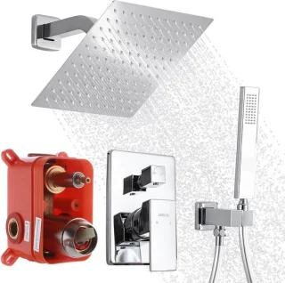 Regendoucheset wandmontage chroom