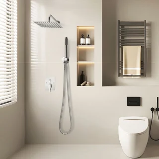 Regendoucheset Wandmontage Chroom