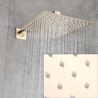 Regendoucheset Wandmontage Geborsteld Goud