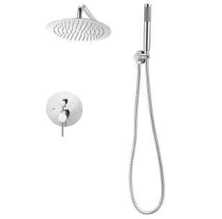 Regendoucheset Wandmontage Ronde 25,4 cm Chroom