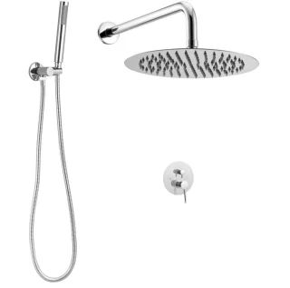 Regendoucheset Wandmontage Ronde 25,4 cm Chroom