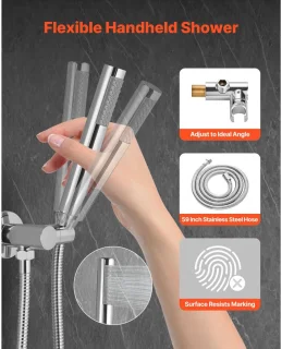 Regendoucheset Wandmontage Ronde 25,4 cm Chroom