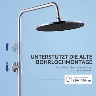 Regendoucheset Zilver