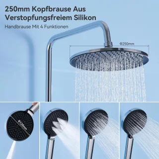 Regendoucheset Zilver